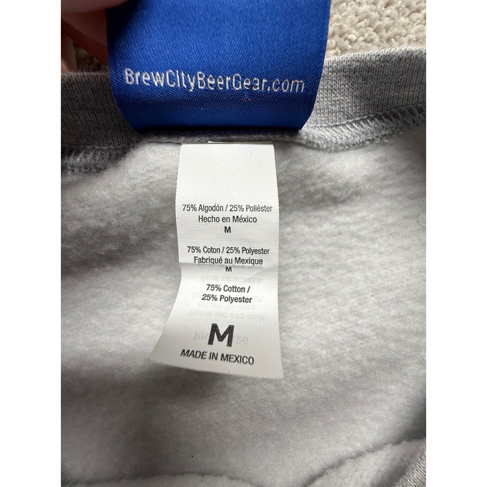 Budweiser King of Beers Graphic Sweatshirt Grey Crewneck Casual Pullover Top M‎ - Picture 8 of 9
